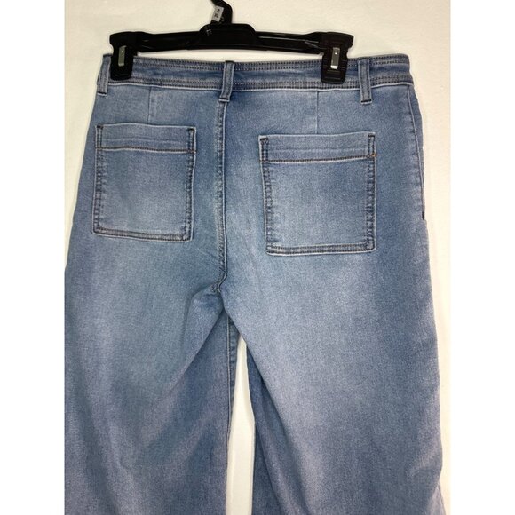 1822 Denim Women’s Size 6 Comfy Wide Leg Jeans Y2K 2000's Retro Square pockets - Picture 7 of 8